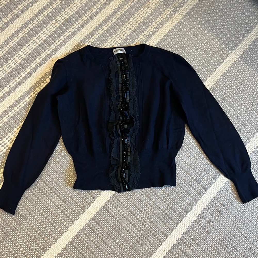 Cropped Philosophy 100%  wool sweater